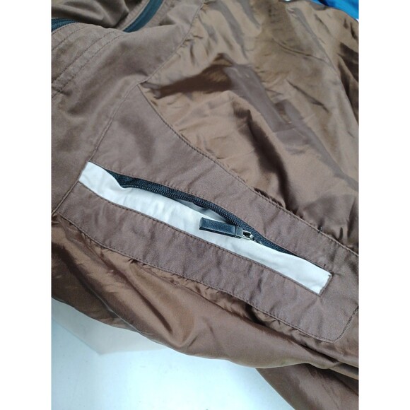 Vtg Sherwin Williams Windbreaker Full Zip Jacket Men’s 2XL Blue Pocket Tan - Picture 9 of 9